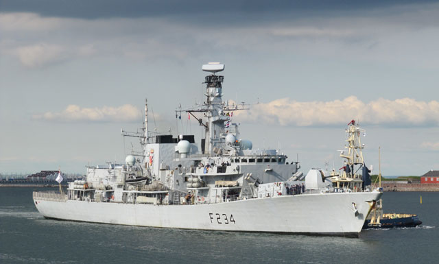 Britische Fregatte HMS Iron Duke in Kopenhagen