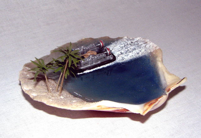 Diorama in der Muschen 1/700 von Gaby Fuhrmann