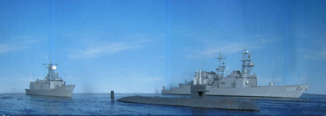 USS Honolulu mit Reuben James und Fletcher