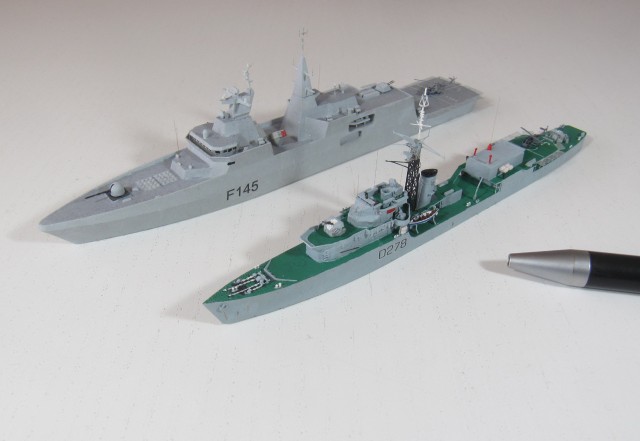 Zerstörer HNoMS Stord, Fregatten Hr. Ms. Piet Hein, HMS Terpsichore und SAS Jan van Riebeeck sowie Zerstörer Eilat (1/700)