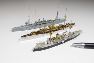 Geschützte Kreuzer Jingyuan, SMS Gazelle und Chao Ho (1/700)