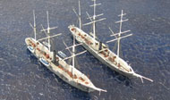 USS Kearsarge, dahinter CSS Alabama