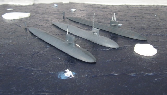 Jagd-U-Boote USS Queenfish, USS Tinosa und USS Honolulu (1/700)