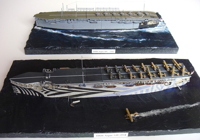 Flugzeugträger HMS Argus 1918 und 1942 (1/700)