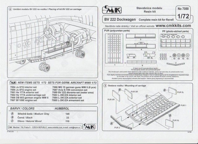 Dockwagen für Blohm & Voss BV 222 Wiking (1/72)