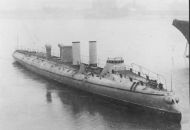 Torpedoboot „Adler“ nach der Übernahme auf der Themse im Februar 1886.
