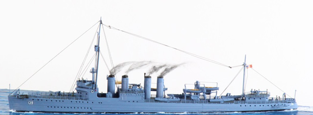 Zerstörer USS Ward 1941 (1/700)