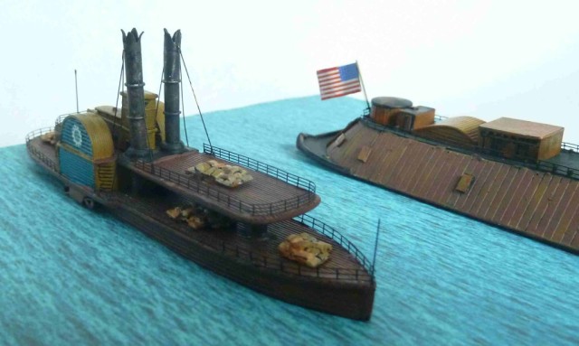 Flussfrachtschiff und USS Essex