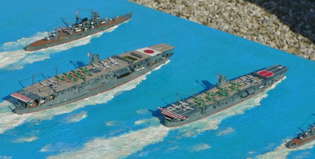 Japanische Flugzeugträger Hiryu und Akagi