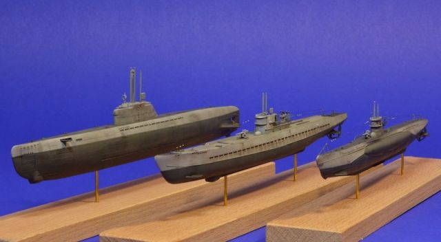 U-Boote der Typen XXI, IX und VIIC (1/350)