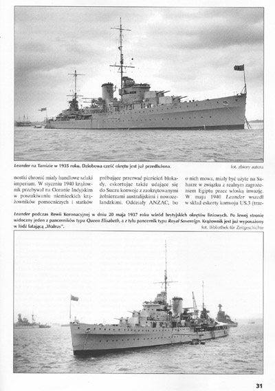 Beispielseite mit HMS Leander