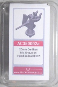 20 mm Oerlikon Mk. 10 gun on tripod pedestal