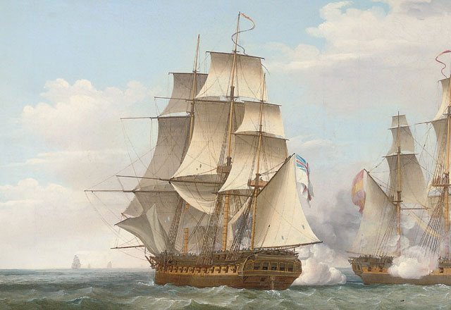 HMS Ethalion der Artois-Klasse vs. spanische Thetis, 16.10.1799