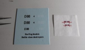 Zerstörer HMS Barfleur Abziehbilder