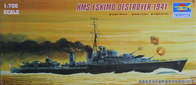 Trumpeter: HMS Eskimo 1941, 1/700