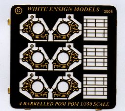 White Ensign Models: Geschütztürme, 4fach- und 8fach Pompoms 1/350