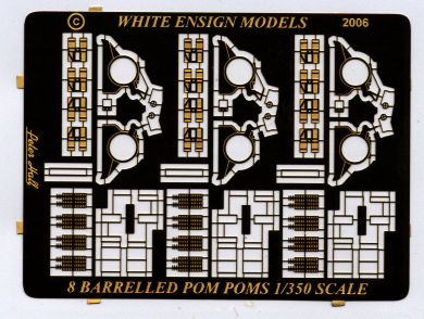 White Ensign Models: Geschütztürme, 4fach- und 8fach Pompoms 1/350