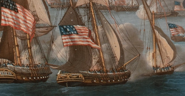 Abb.  5: US Schooner Enterprise mit Ensign im 