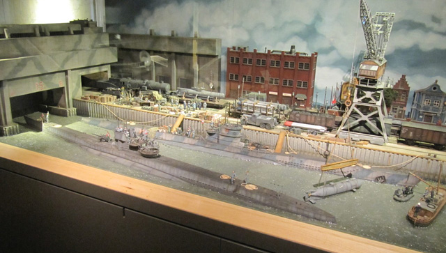 Diorama mit U-Booten des Typs VII
