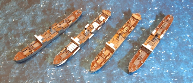 Kashu Maru, Boston Maru, Fukuyo Maru und Nitiryu Maru  (1/700)
