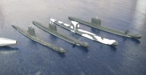 U-Boote HMS Alliance, HMS Grampus, HMS Otus und HMS Ocelot (1/700)