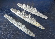 Zerstörer Bayern, HMS Glamorgan und USS Preble (1/700)