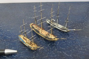 Forschungsschiff HMB Endeavour, Fregatte HMS Ethalion und Sloop Wostok (1/700)