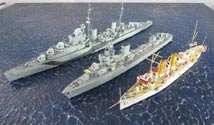 HMS Sirius, ORP Grom und SMS Zenta