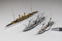 Schaufelradkorvette Hekla, Sloop USS Kearsarge und Geschützter Kreuzer SMS Gazelle (1/700)