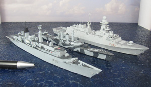 Fregatten HMS Brilliant, Almirante Lynch und MMI Carlo Margottini (1/700)
