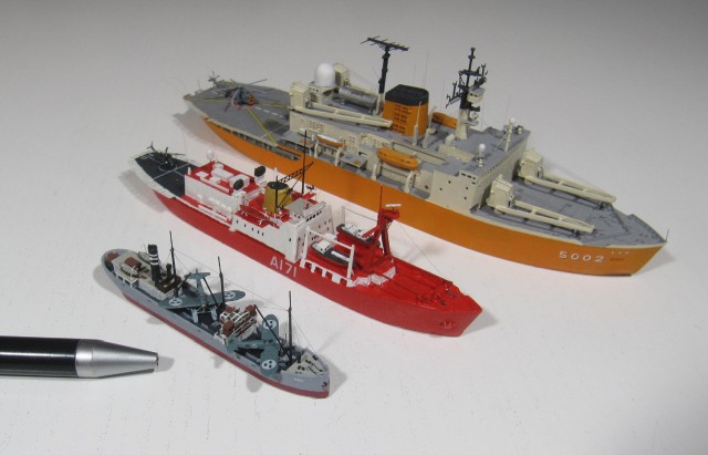 Frachter Tanja, Antarktispatrouillenschiff HMS Endurance und Polarforschungsschiff Shirase (1/700)
