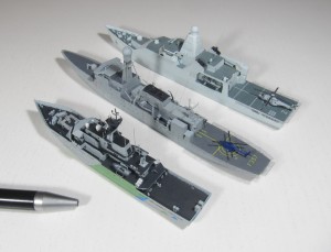 Patrouillenschiffe HMS Tyne, Thetis und Zr. Ms. Zeeland (1/700)