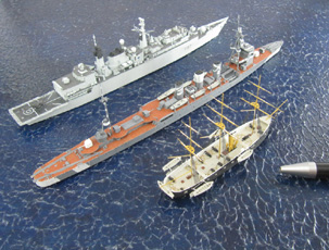 Korvette Yangwu, Leichter Kreuzer Kiso und Fregatte HMS Chatham (1/700)