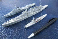 Yixian, HMS Exeter und Hr. Ms. Tromp (1/700)