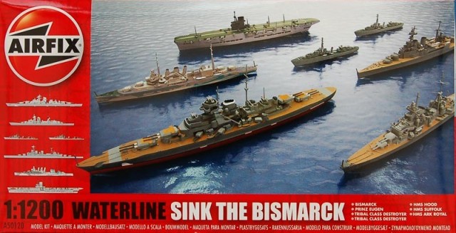 Sink the Bismarck-Set von Airfix (1/1200)