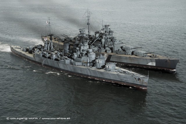 Schlachtkreuzer HMS Hood und Schlachtschiff Bismarck (1/200)