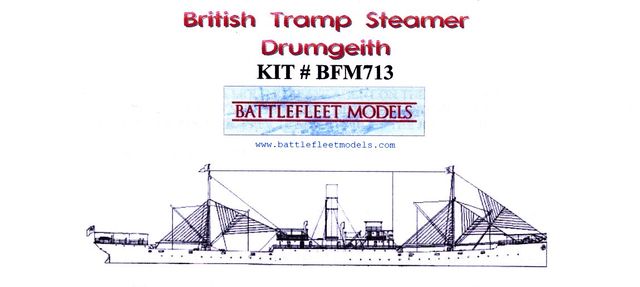 Battlefleet Models: Trampdampfer Drumgeith 1/700