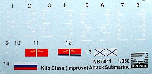 Bronco Models: Kilo Type 636 Attack Submarine 1/350