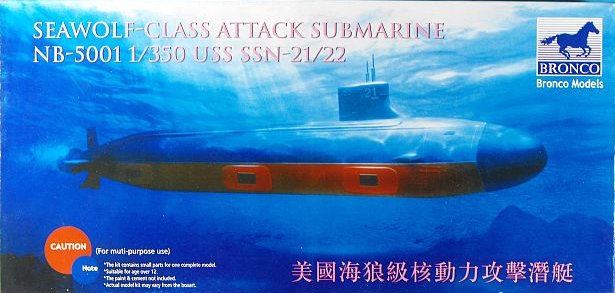 Bronco Models: USS Seawolf-Class Attack Submarine 1/350