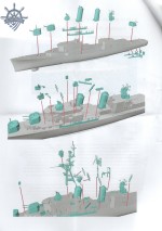 Zerstörer der Allen M. Sumner-Klasse nach FRAM-2-Umbau Anleitung