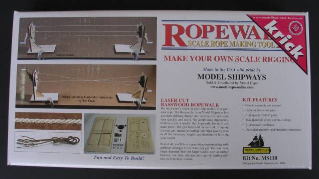Model Shipways: Ropewalk - Reeperbahn