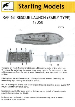 RAF 63' rescue launch early version Anleitung