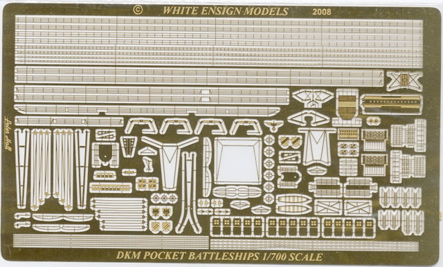 White Ensign Models: Fotoätzteileset für die Panzerschiffe der Deutschland-Klasse 1/700