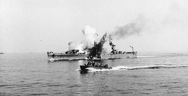 Fritz X-Treffer auf USS Savannah am 11.09.1943